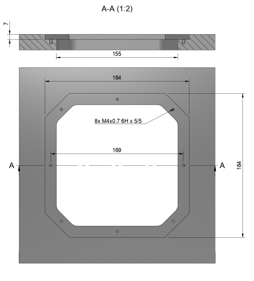 A drawing of a square object with a square object in the middle AI-generated content may be incorrect.