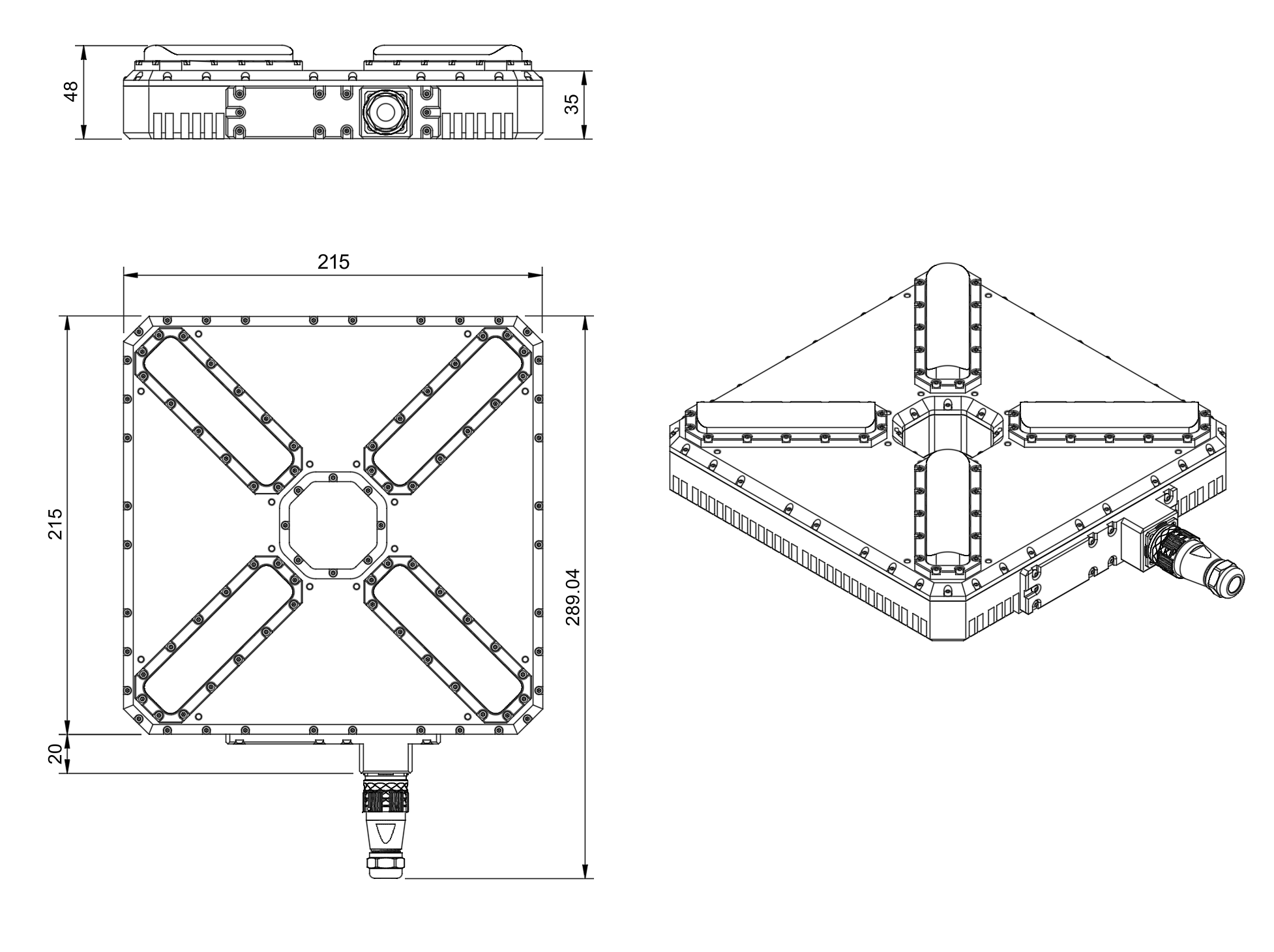 ULS-XSpot Transmitter dimensions